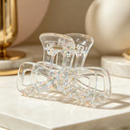 KOREAN CRYSTAL HOLOGRAPHIC CLAW CLIP