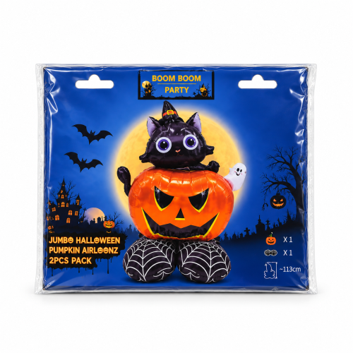 HALLOWEEN INFLATABLE BALLOON DECORATION - GHOST & PUMPKIN - Pumpkin