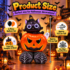 HALLOWEEN INFLATABLE BALLOON DECORATION - GHOST & PUMPKIN - Pumpkin