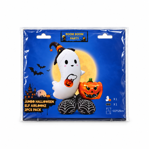 HALLOWEEN INFLATABLE BALLOON DECORATION - GHOST & PUMPKIN - Ghost
