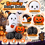 HALLOWEEN INFLATABLE BALLOON DECORATION - GHOST & PUMPKIN - Ghost