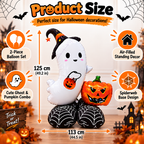 HALLOWEEN INFLATABLE BALLOON DECORATION - GHOST & PUMPKIN - Ghost