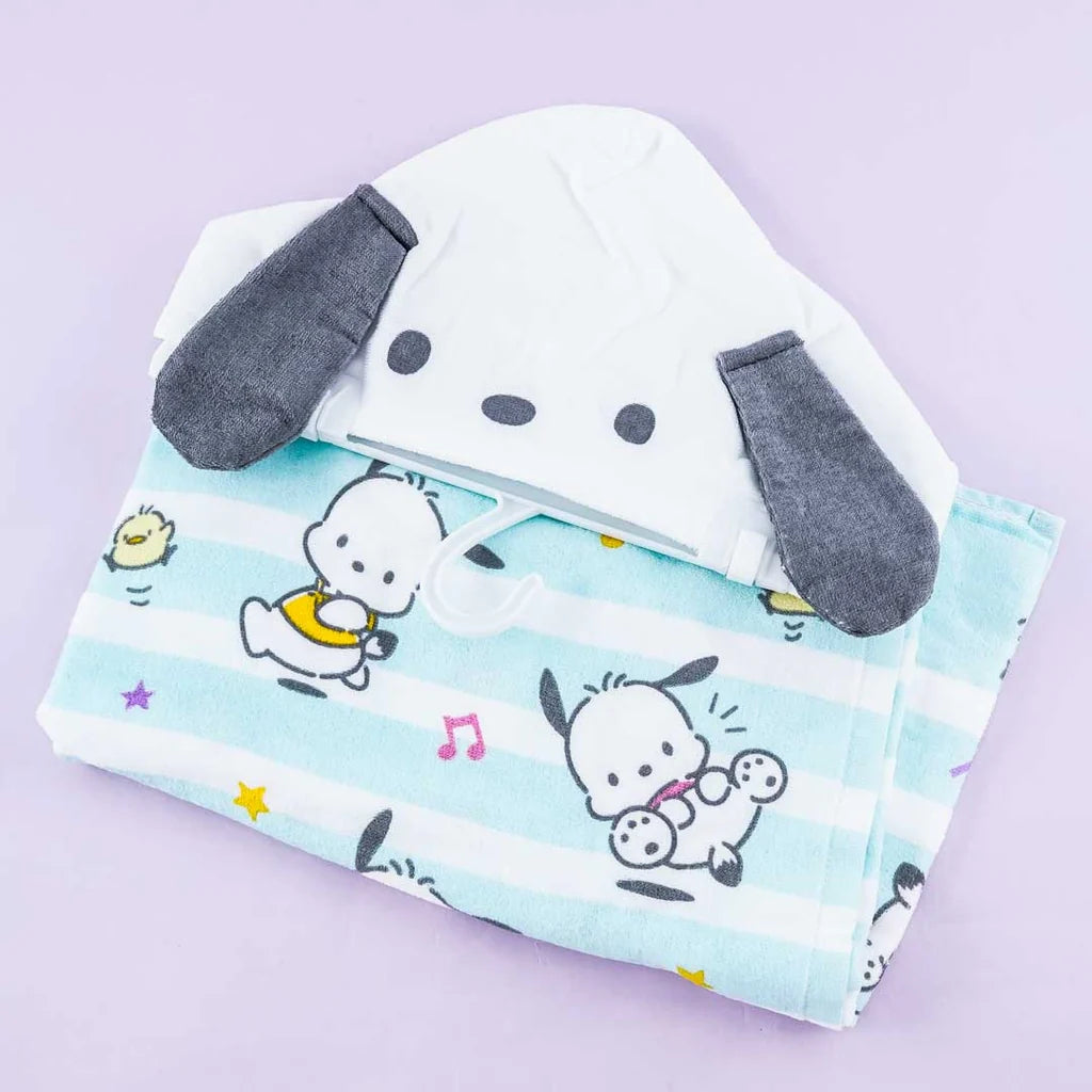 SANRIO POCHACCO HOODED TOWEL CLOVER DESIGN