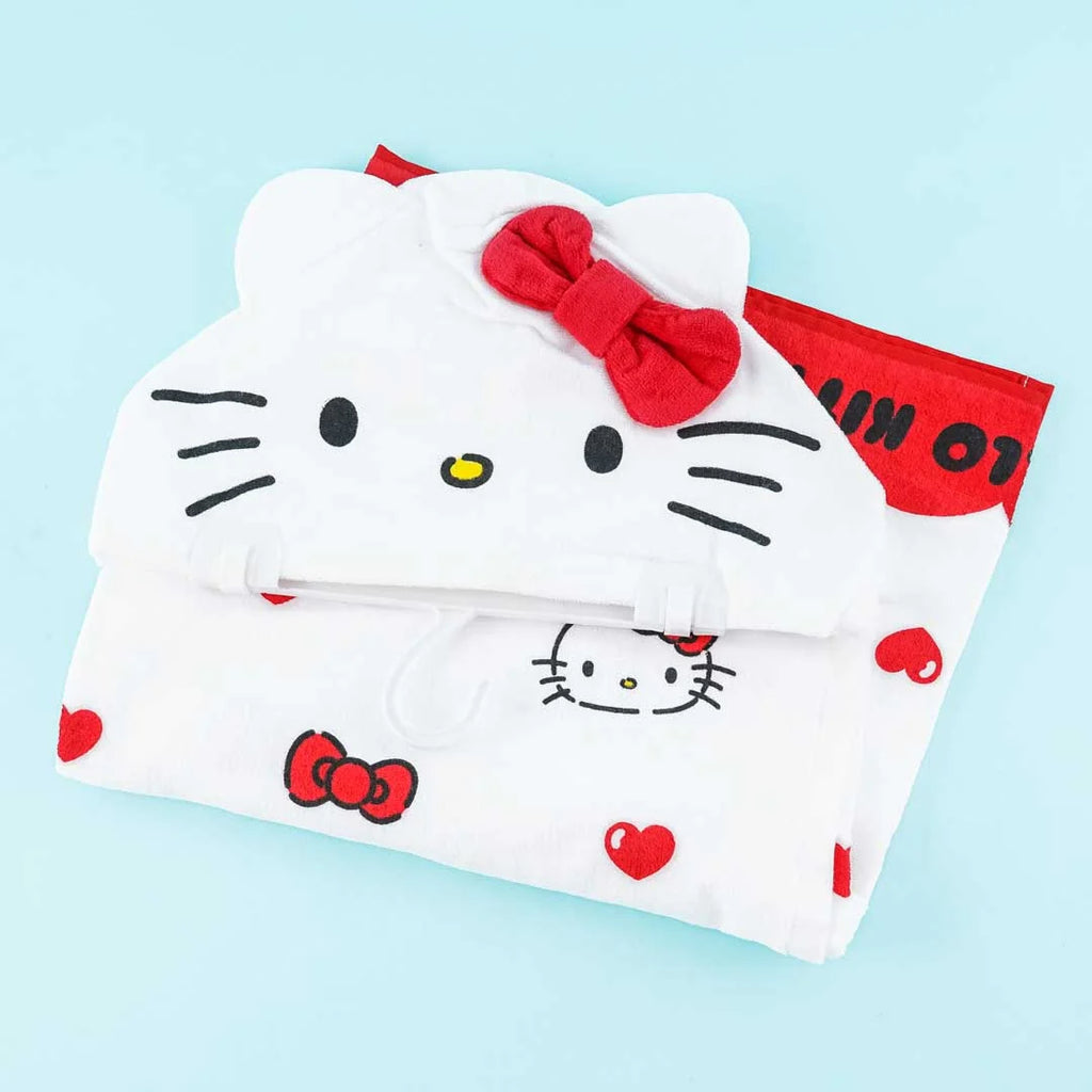 SANRIO HELLO KITTY HOODED TOWEL CLOVER DESIGN