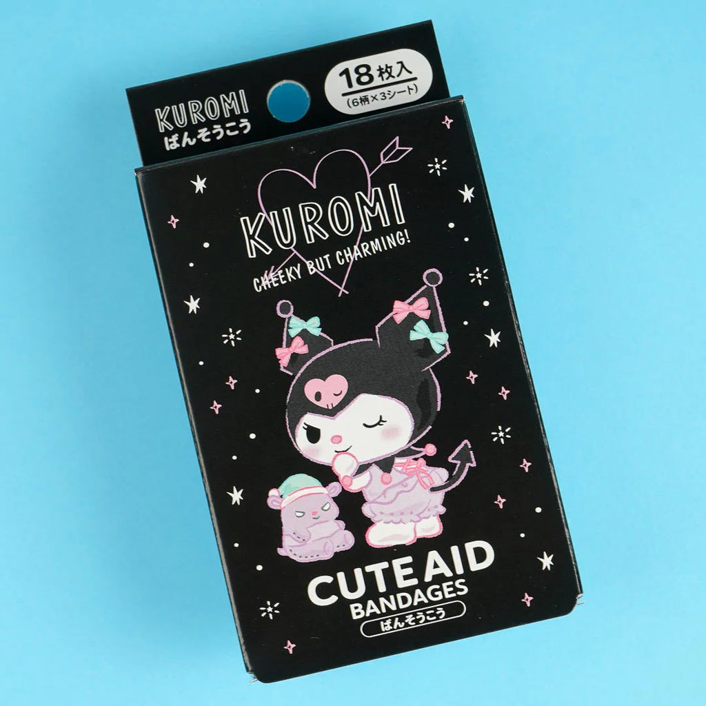 SANRIO CUTE AID BANDAGES KUROMI WINK 18 SHEETS