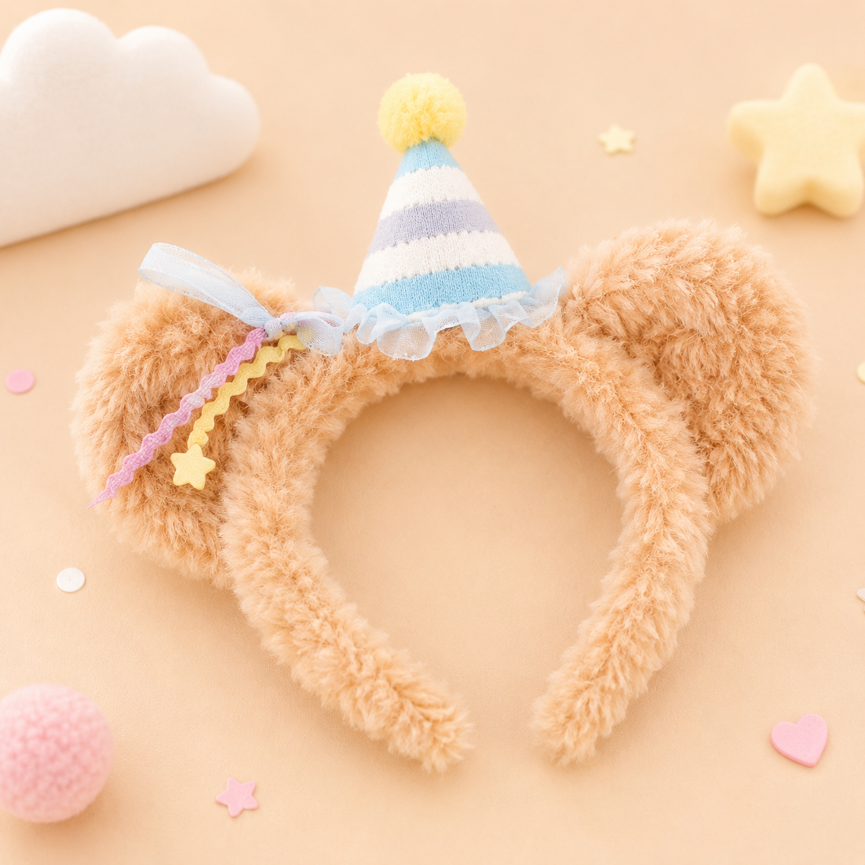 DUFFY BEAR BIRTHDAY HAT WIDE HEADBAND