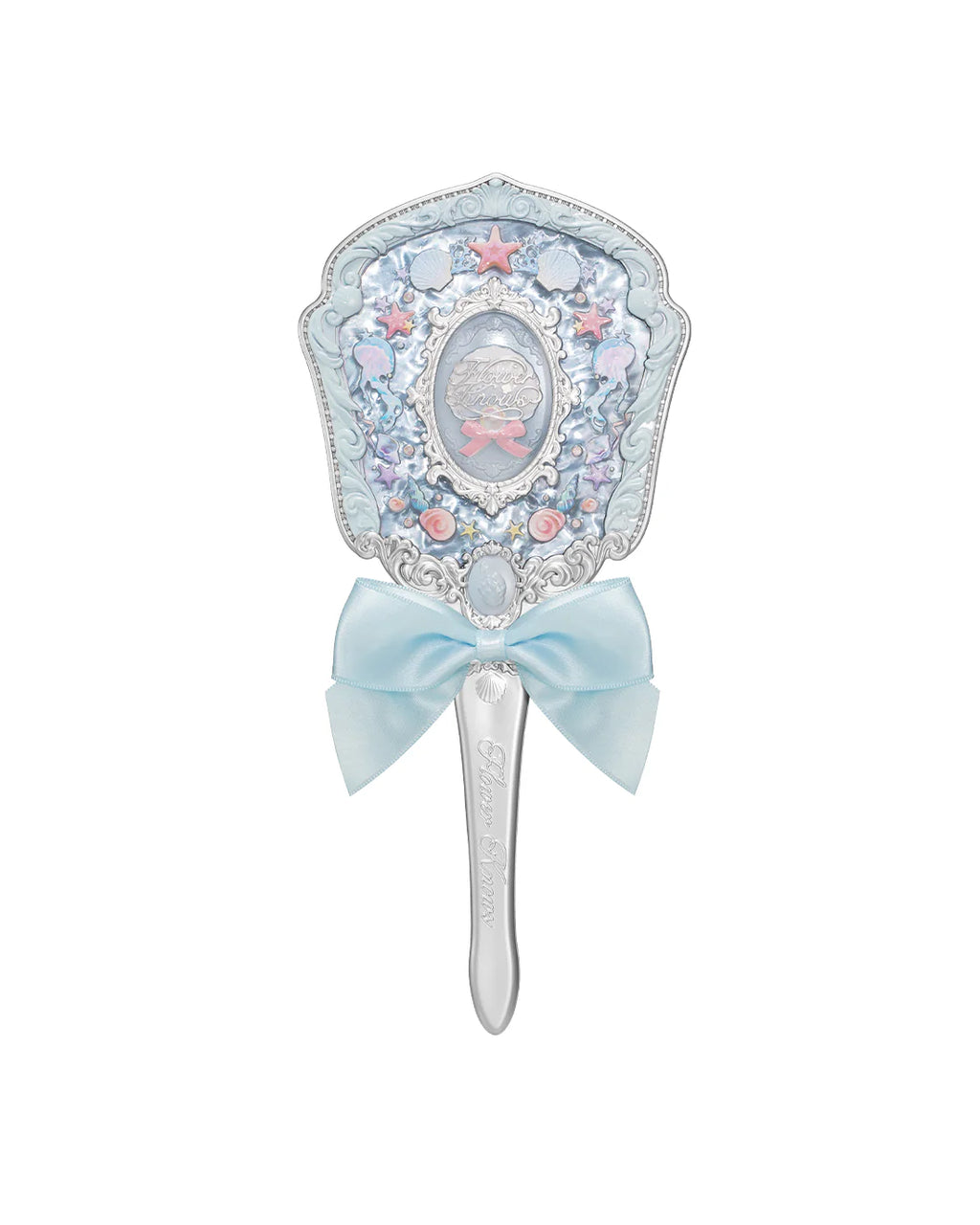 FLOWER KNOWS SHELL PEARL COMPACT MIRROR BLUE SHELL