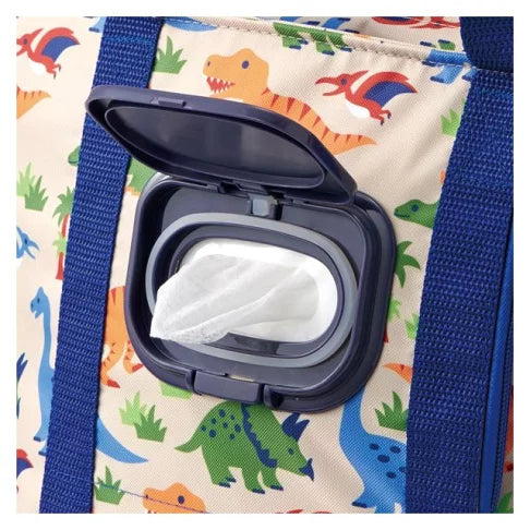 SKATER INSULATED LUNCH BAG WITH WET TISSUE POCKET DENOSAURUS