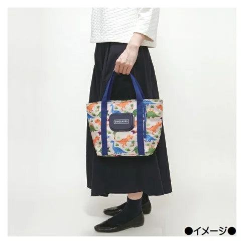 SKATER INSULATED LUNCH BAG WITH WET TISSUE POCKET DENOSAURUS