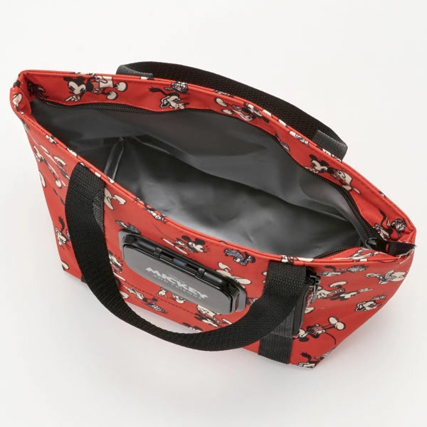 SKATER INSULATED LUNCH BAG WITH WET TISSUE POCKET MICKEY MOUSE
