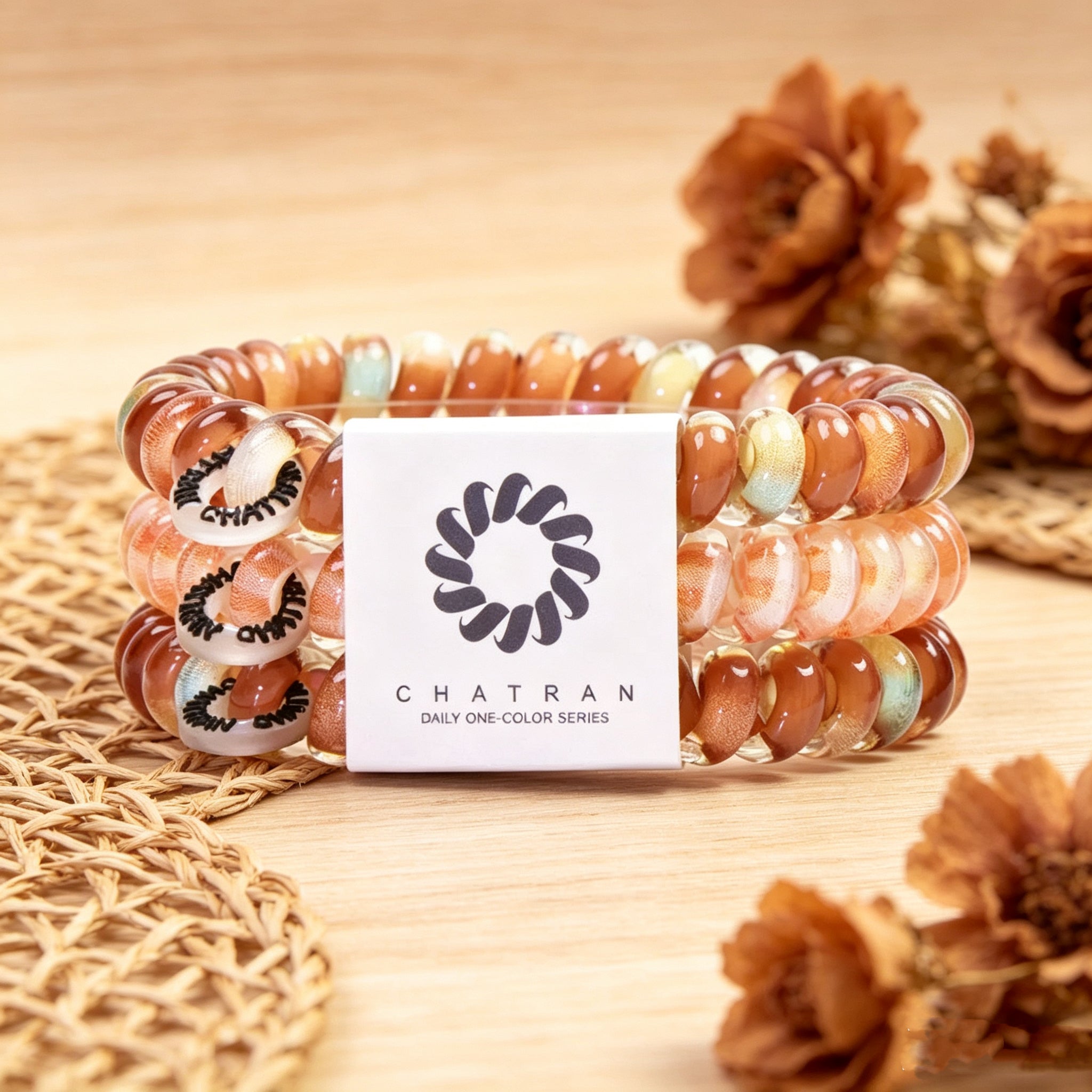 TT SEAMLESS PHONE CORD HAIR TIE 3-PACK - 20 COLOURS