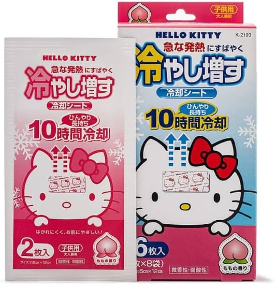 KOKUBO HELLO KITTY COOLING SHEETS CHILDREN'S PEACH SCENT 16 SHEETS