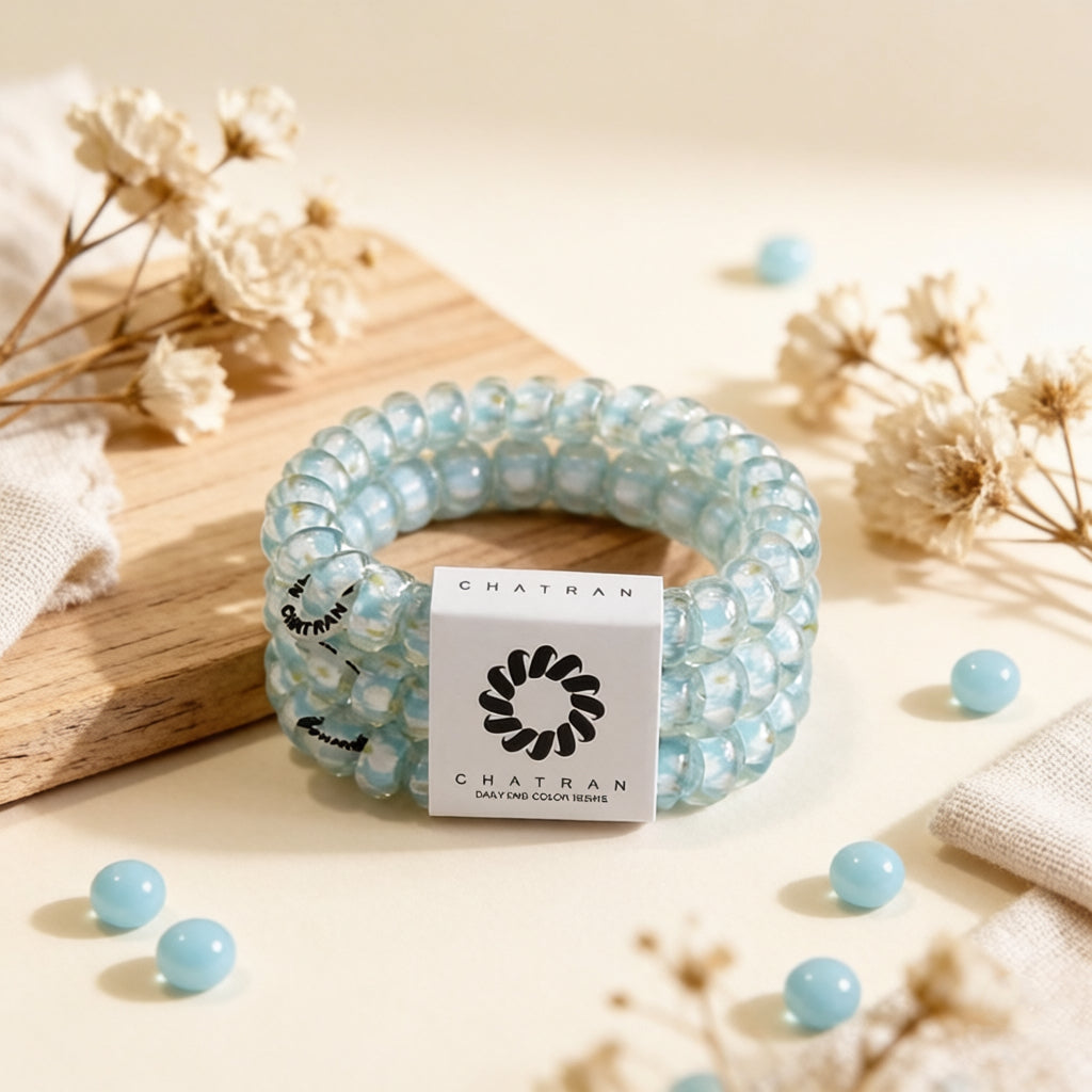TT SEAMLESS PHONE CORD HAIR TIE 3-PACK - 20 COLOURS