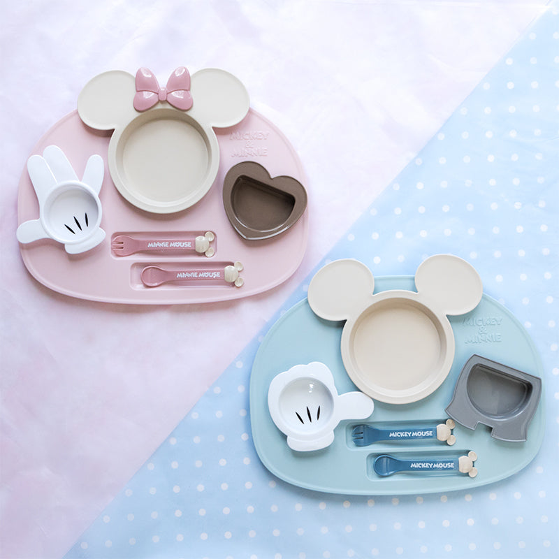 KINNIKASEI MICKEY MOUSE ICON LUNCH PLATE SET – LIGHT BLUE