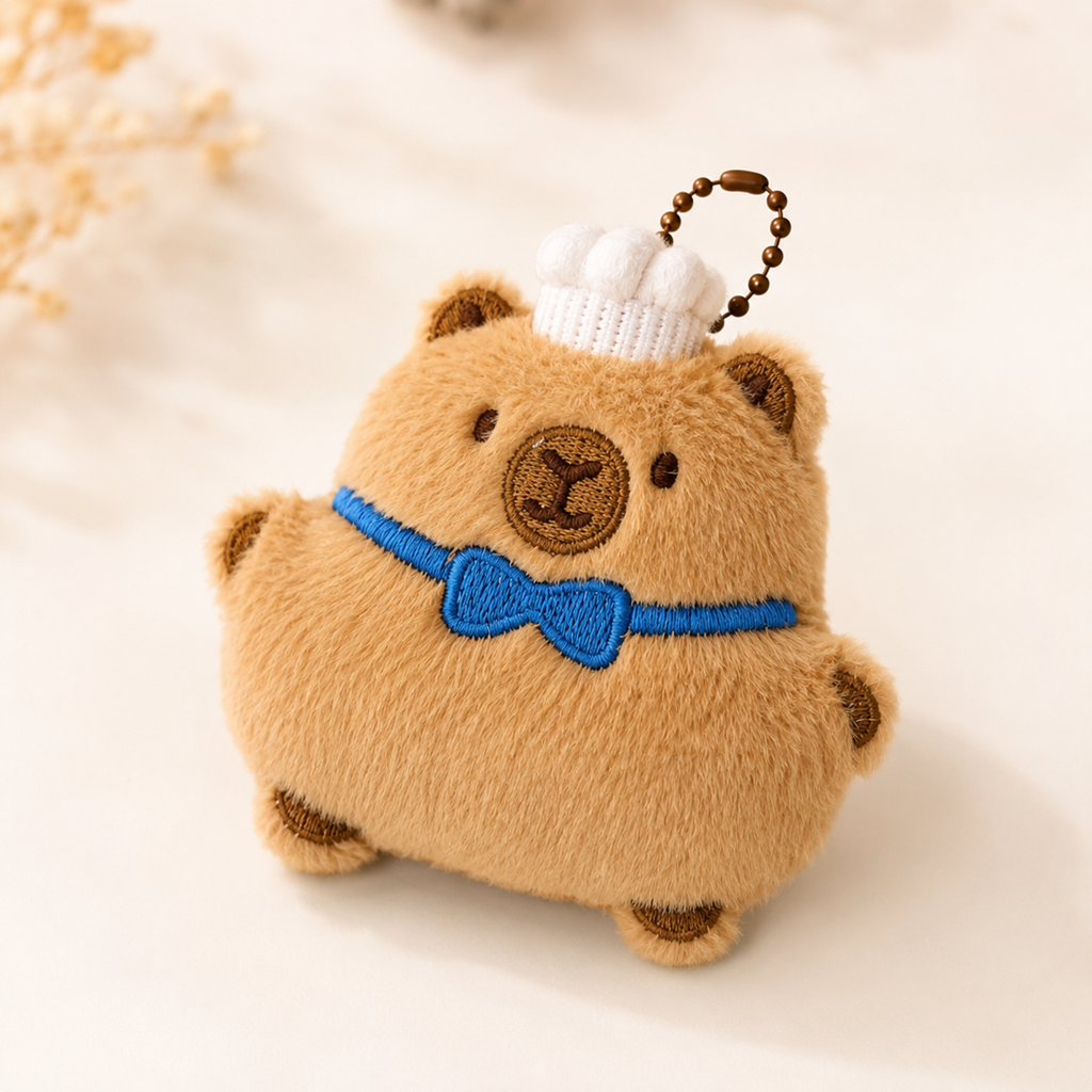 CAPYBARA PLUSH DOLL CHARM KEYCHAIN