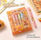 CUTE CAPYBARA HIGHLIGHTER PENS 6PCS BOX SET