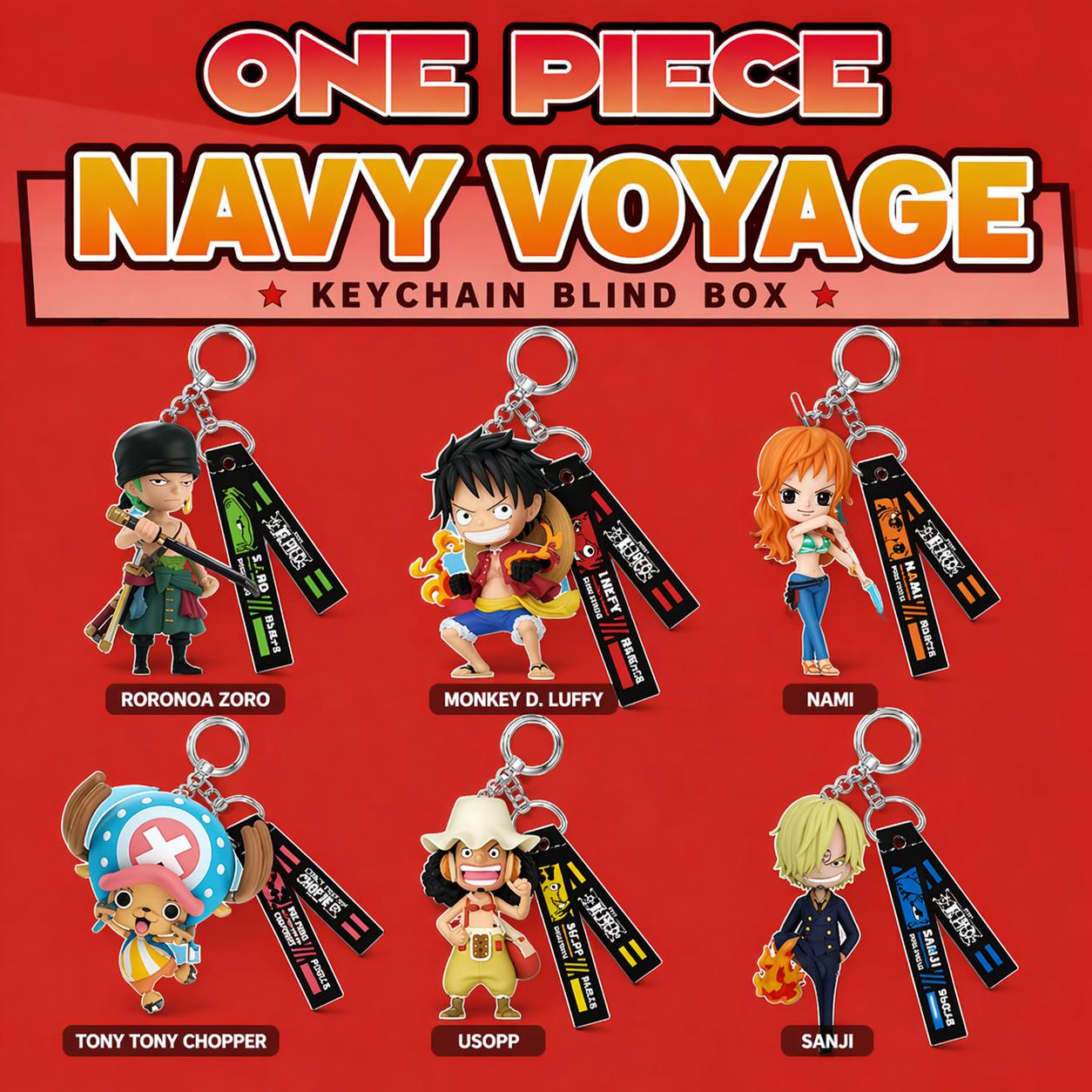 ONE PIECE KEYCHAIN CHARM BLIND BOX - 1 RANDOM