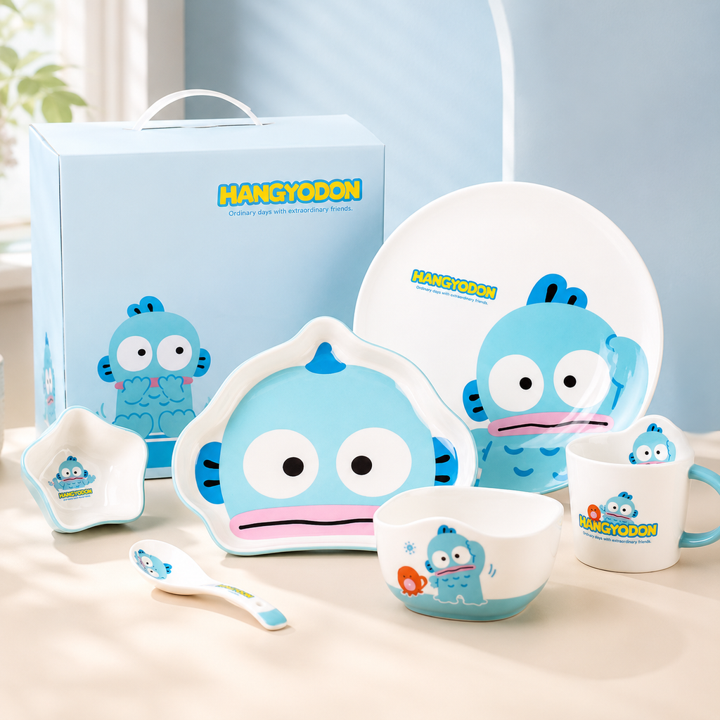 HANGYODON SANRIO 6-PIECE CHILDREN'S DINNERWARE GIFT SET