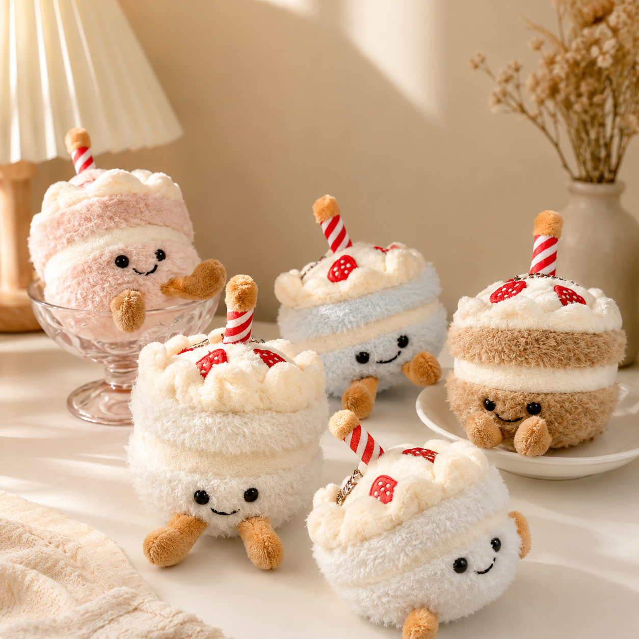 JELLY FRUIT LARGE CANDLE CAKE PLUSH TOY - 2 OPTION