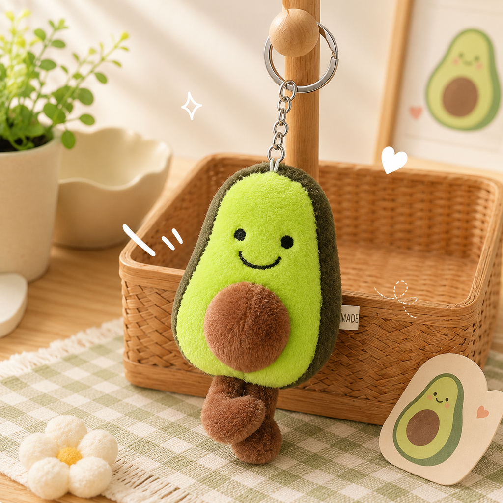 JELLY FRUIT AVOCADO KEYCHAIN PLUSH