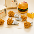 CHICKEN HAMBURGER NOVELTY CANDLE - 2 OPTIONS