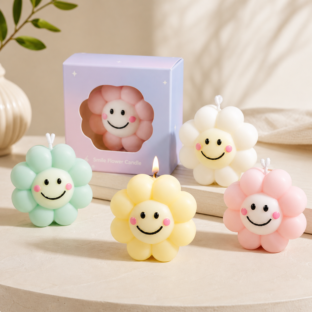 SMILEY SUNFLOWER CANDLE GIFT - 4 OPTIONS