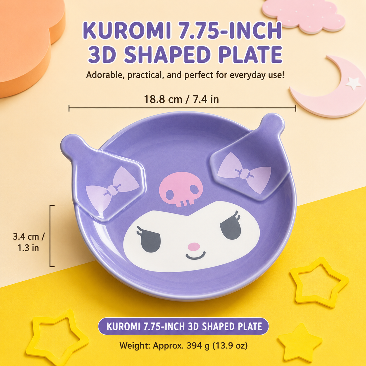 SANRIO CHARACTER ROUND DINNER PLATE - 3 OPTIONS