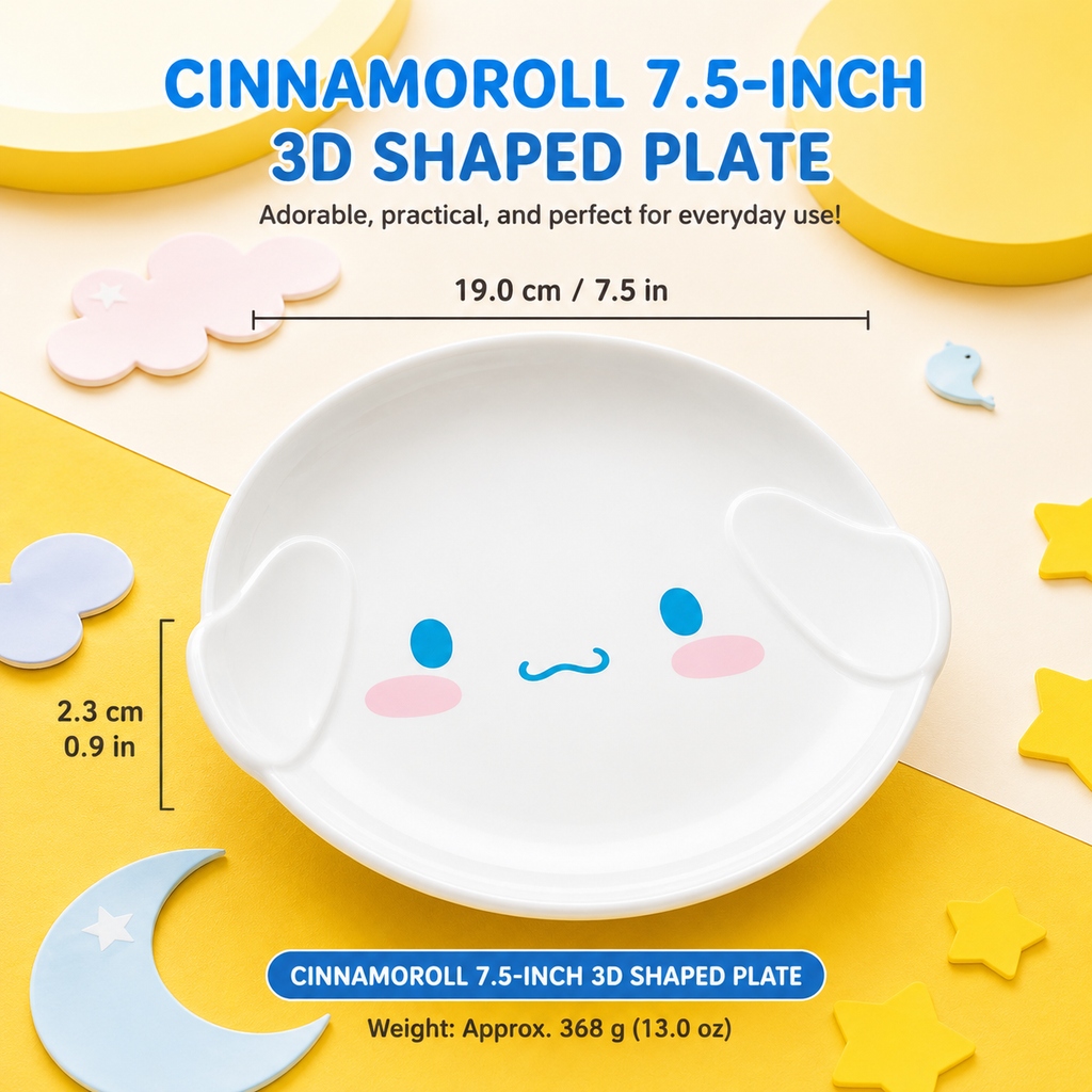 SANRIO CHARACTER ROUND DINNER PLATE - 3 OPTIONS