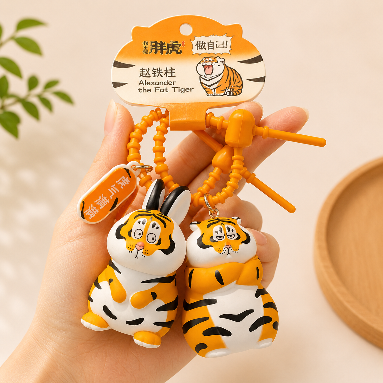 IM NOT FAT TIGER SERIES CARTOON KEYCHAIN PENDANT