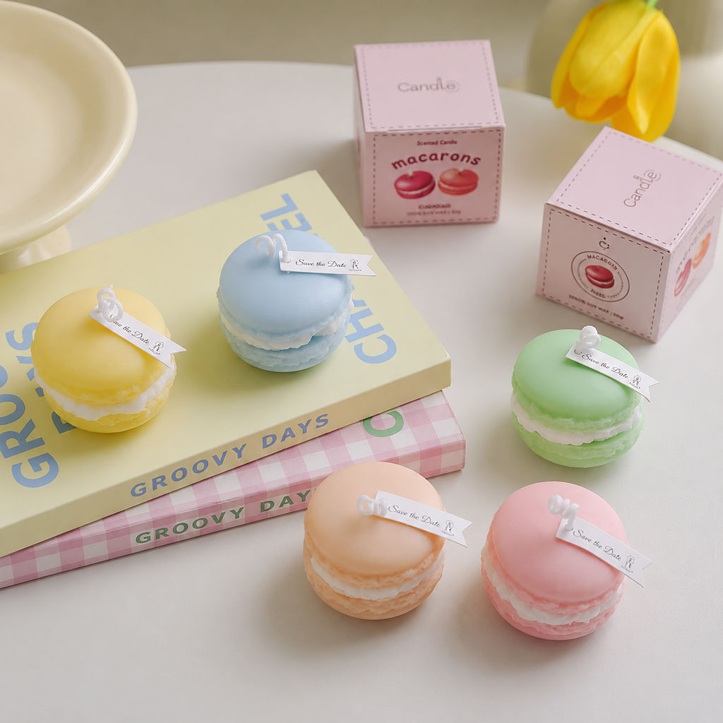 MACARON SCENTED CANDLE GIFT BOX - 7 OPTIONS