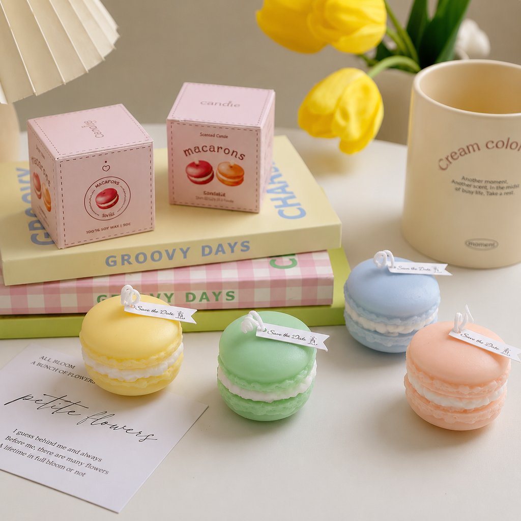 MACARON SCENTED CANDLE GIFT BOX - 7 OPTIONS