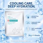 MEI MI YI MEDICAL COLD COMPRESS FACIAL SHEET MASK 28G X 5 SHEETS