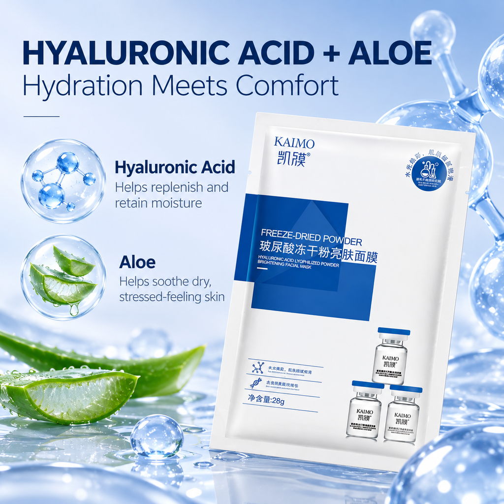 KAIMO HYALURONIC ACID FREEZE-DRIED POWDER BRIGHTENING FACIAL MASK 28G