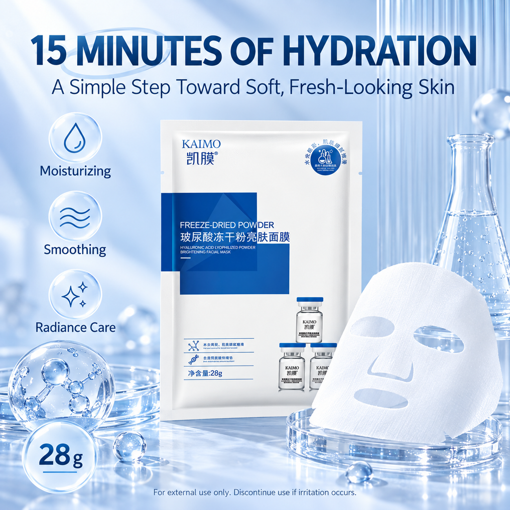 KAIMO HYALURONIC ACID FREEZE-DRIED POWDER BRIGHTENING FACIAL MASK 28G