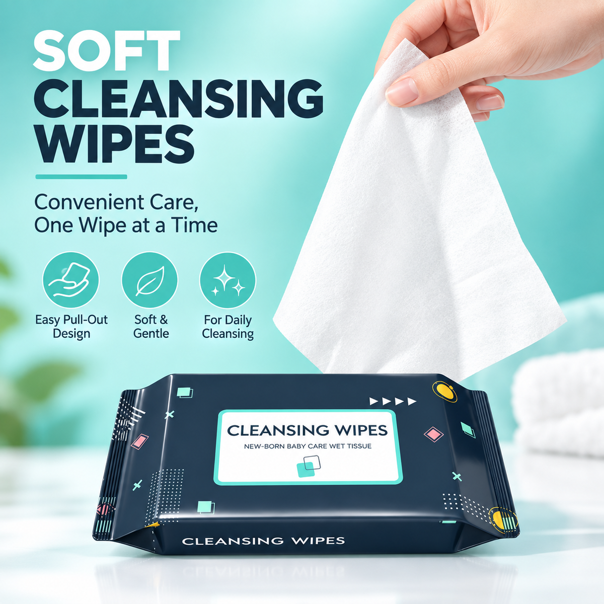 DISPOSABLE DRY CLEANSING WIPES SOFT NON-WOVEN FACIAL AND BODY TOWELETTES 10 PCS