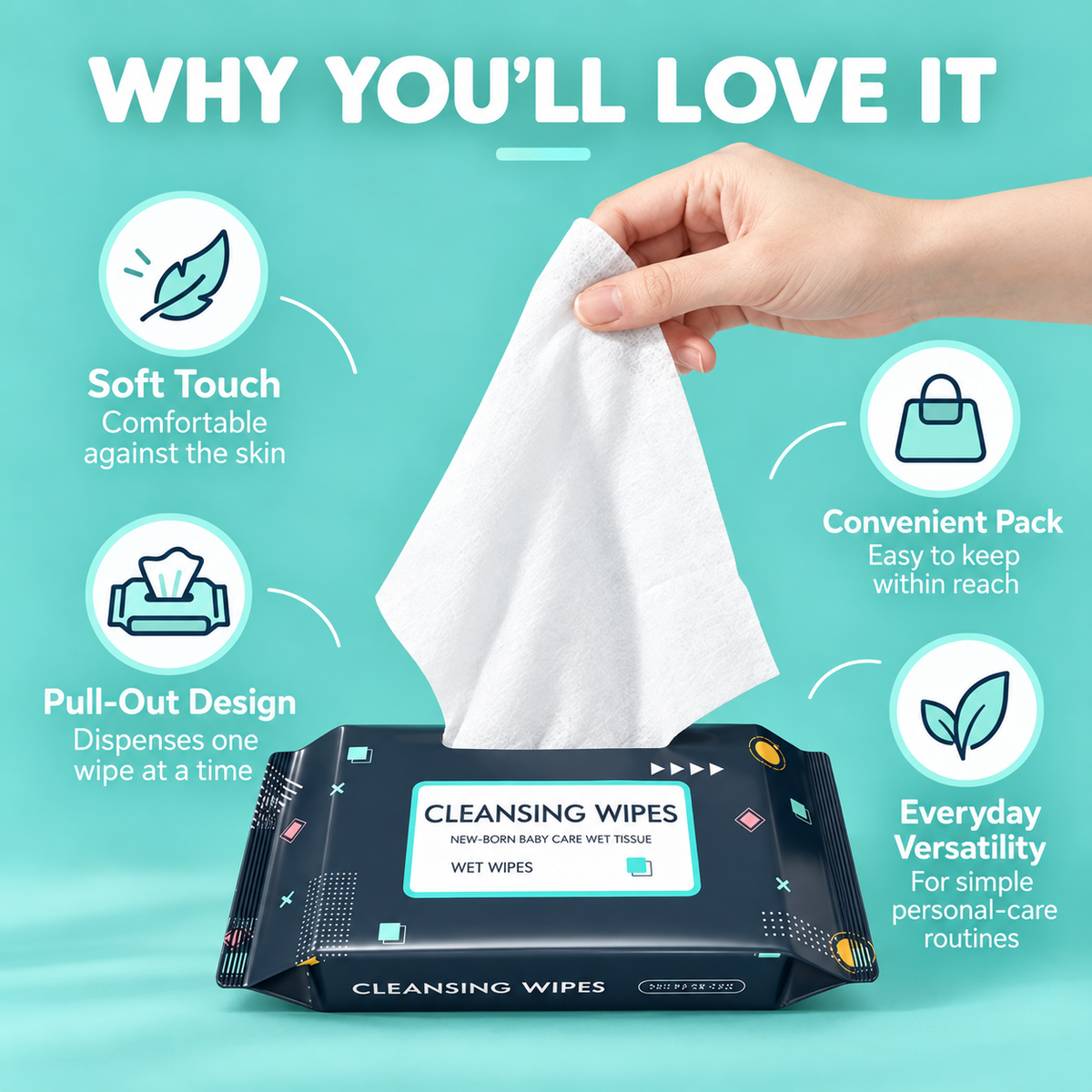 DISPOSABLE DRY CLEANSING WIPES SOFT NON-WOVEN FACIAL AND BODY TOWELETTES 10 PCS