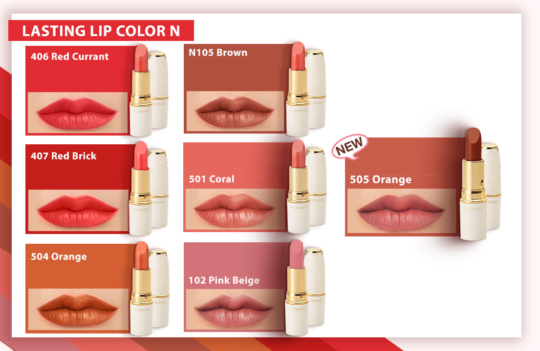 CEZANNE LASTING LIP COLOR 4.2G - N 504 ORANGE
