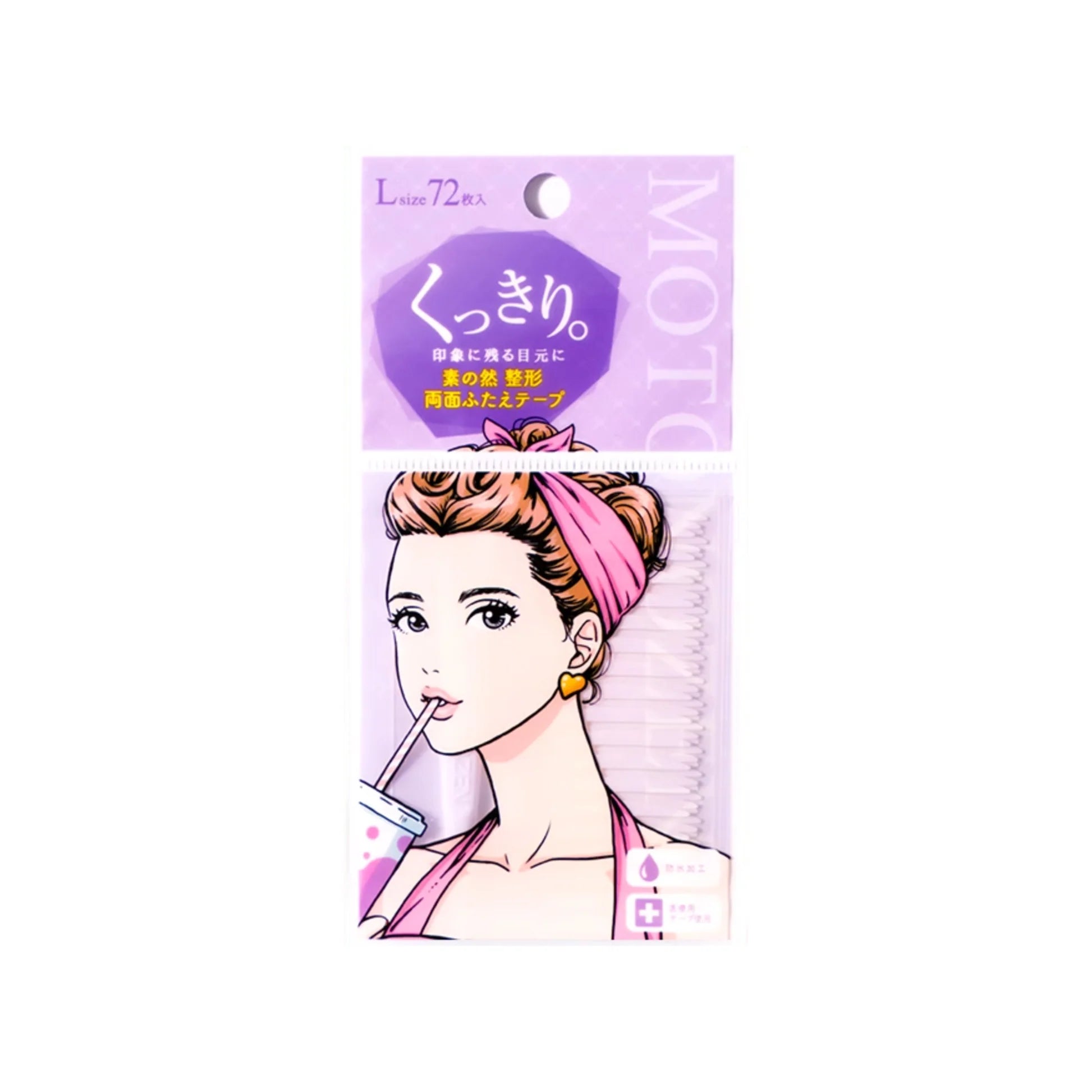 MOTONOZEN TWO SIDE DOUBLE EYELID TAPE L 72PCS