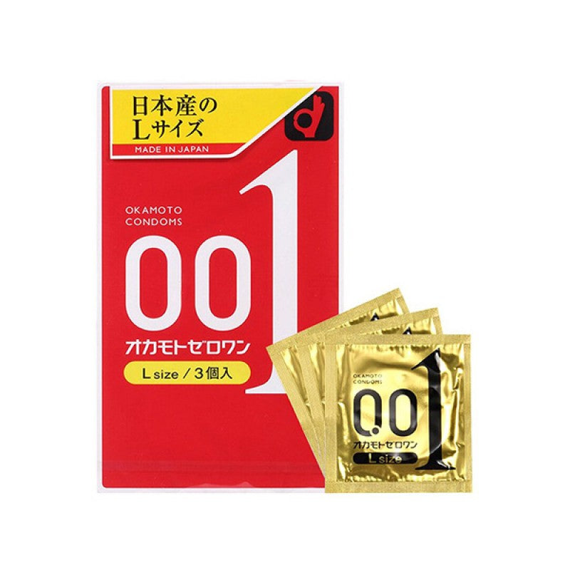 OKAMOTO 0.01 ZERO ONE CONDOM LARGE SIZE 3PCS