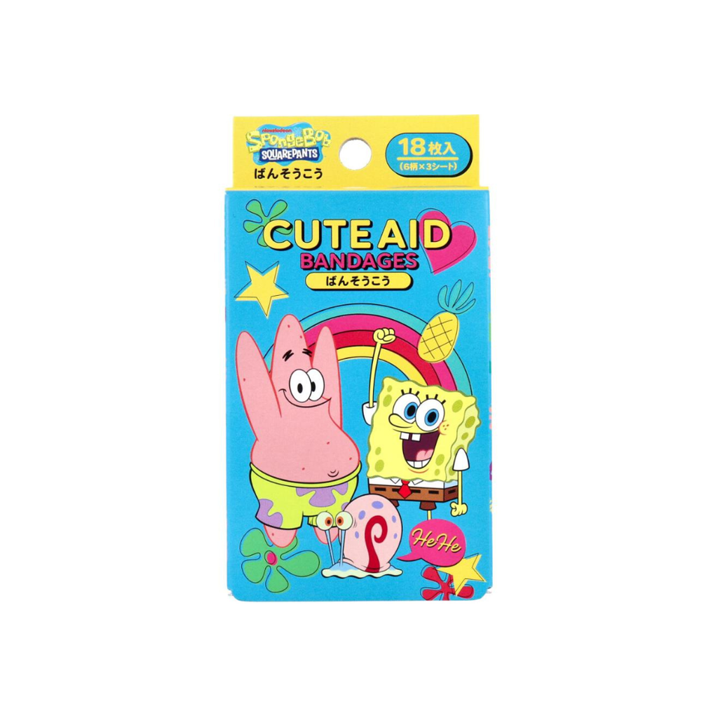 KAWADA SPONGEBOB SQUAREPANTS CHARACTER BANDAGES 18 SHEETS