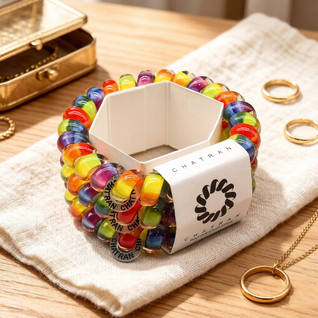 TT SEAMLESS PHONE CORD HAIR TIE 3-PACK - 20 COLOURS