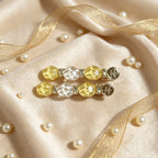 KOREAN YELLOW CRYSTAL GEM BARRETTE