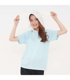 SANRIO CINNAMOROLL D-CUT HOODIES T-SHIRT BLUE SIZE L