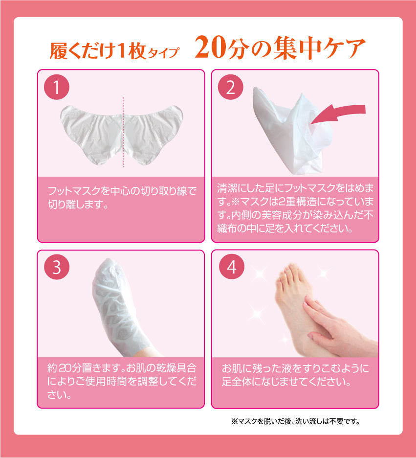 LUCKY TRENDY WATER PEELING FOOT TREATMENT MASK 1PAIR