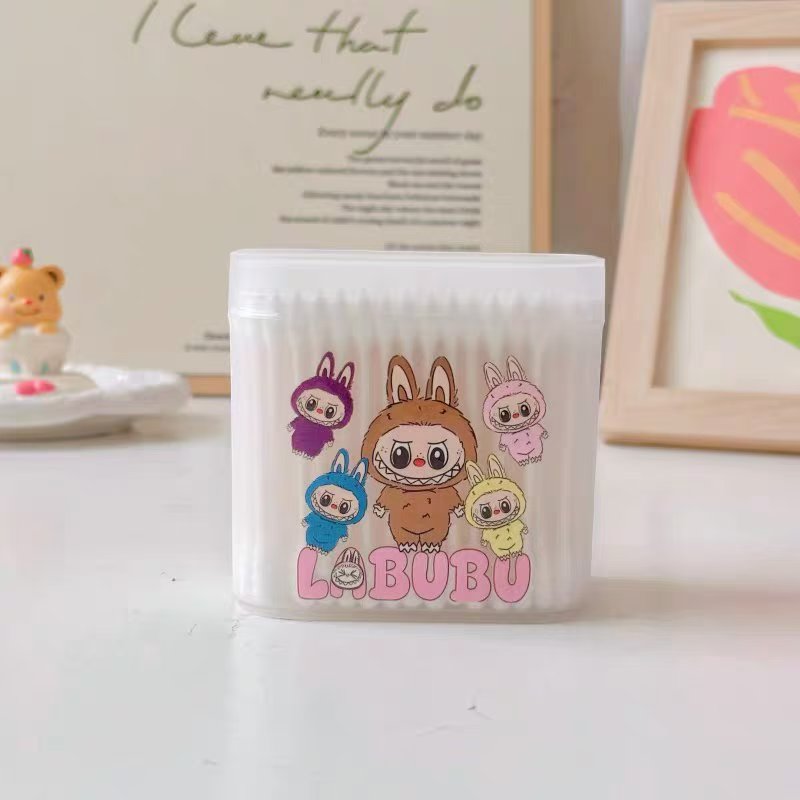 CARTOON CHARACTER COTTON SWABS - 8 OPTIONS
