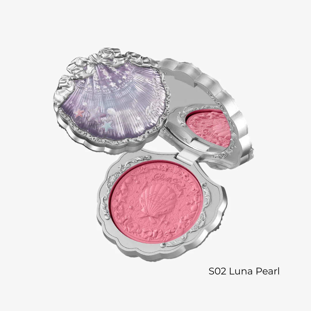 FLOWER KNOWS SHELL'S JEWEL COLLECTION SILK SATIN BLUSH 5G #01 PETAL PEARL