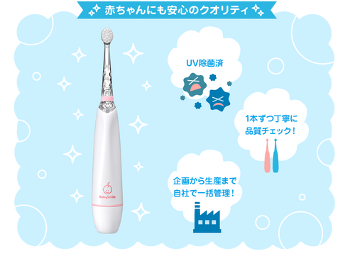 BABYSMILE RAINBOW CHILDREN'S SONIC ELECTRIC TOOTHBRUSH S-204 - 5 COLOURS