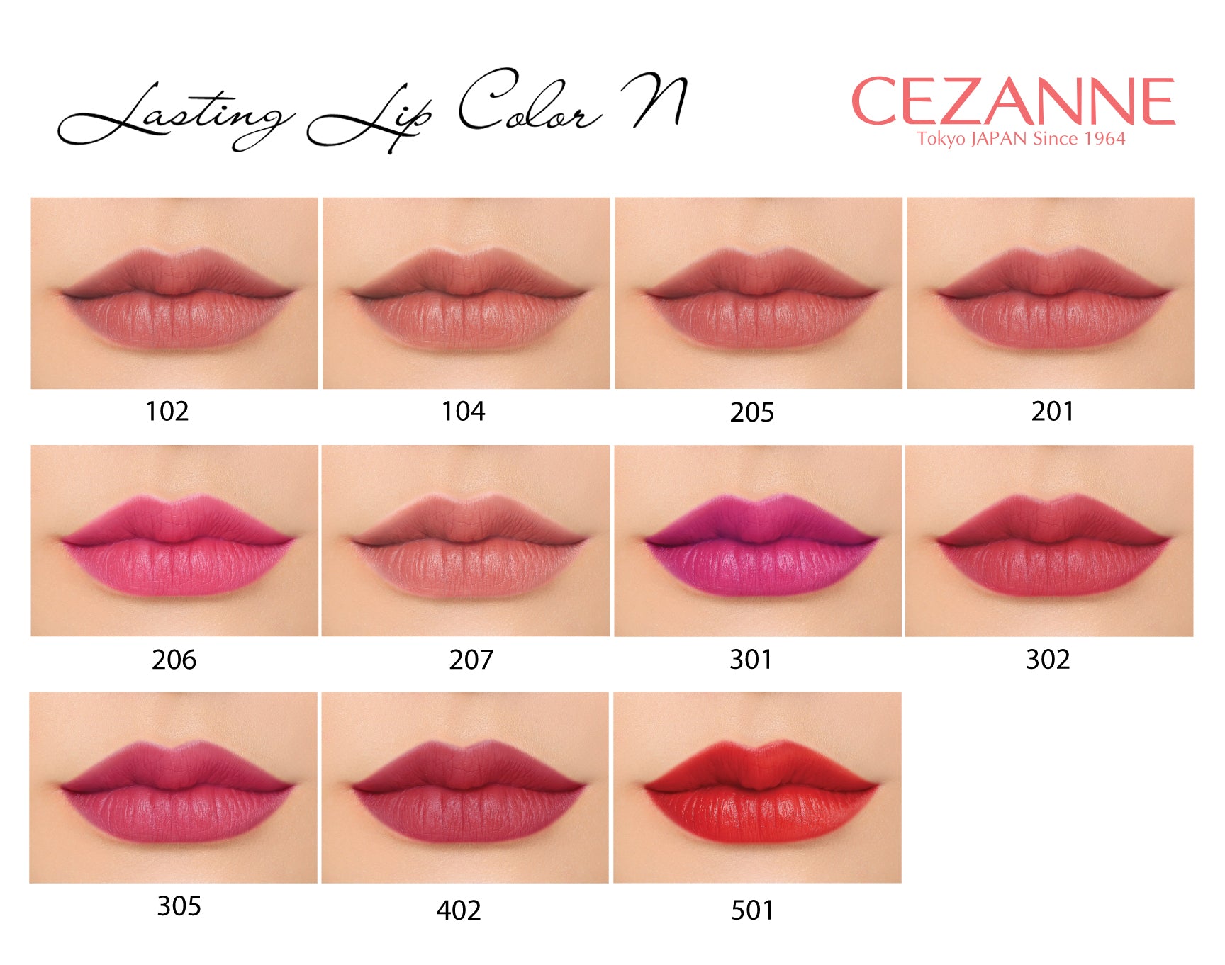 CEZANNE LASTING LIP COLOR 4.2G - N 504 ORANGE