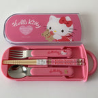 SANRIO HELLO KITTY LUNCH TRIO SET – FORK, SPOON, CHOPSTICKS