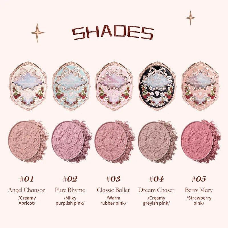 FLOWER KNOWS STRAWBERRY ROCOCO EMBOSSED BLUSH 03 CLASSIC BALLET
